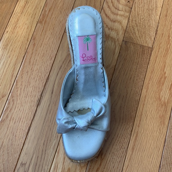 Women’s Silver Lilly Pulitzer Espadrilles Sz 8 1/2 - Picture 9 of 16